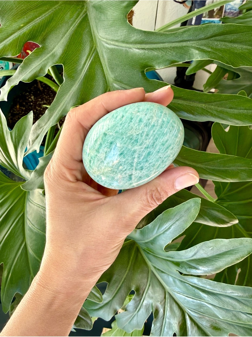 Amazonite Palmstone from Madagascar